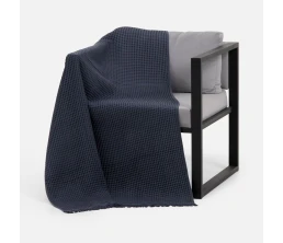 Плед вафельный Elenglect, темно-серый