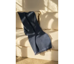 Плед вафельный Elenglect, темно-серый