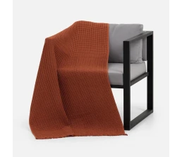 Плед вафельный Elenglect, оранжевый