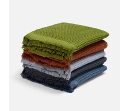 Плед вафельный Elenglect, зеленый