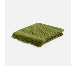 Плед вафельный Elenglect, зеленый