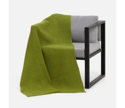 Плед вафельный Elenglect, зеленый