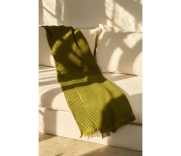 Плед вафельный Elenglect, зеленый