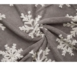 Плед Snowflake новогодний с капюшоном