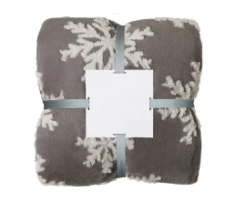 Плед Snowflake новогодний с капюшоном