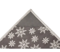 Плед Snowflake новогодний с капюшоном