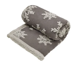 Плед Snowflake новогодний с капюшоном