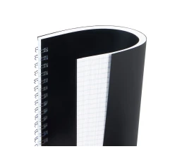 Блокнот на пружине в пластиковой обложке А5, черный