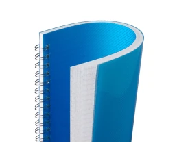 Блокнот на пружине в пластиковой обложке А5, синий