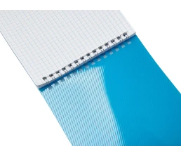 Блокнот на пружине в пластиковой обложке А5, синий