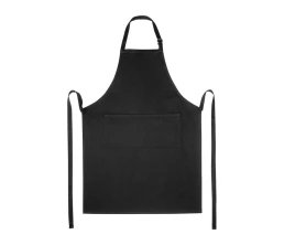 Фартук Andrea плотностью 240 г/м² с регулируемой завязкой на шее - сплошной черный