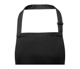Фартук Andrea плотностью 240 г/м² с регулируемой завязкой на шее - сплошной черный