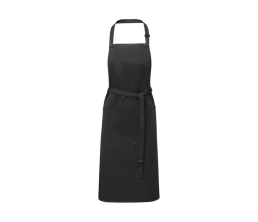 Фартук Andrea плотностью 240 г/м² с регулируемой завязкой на шее - сплошной черный