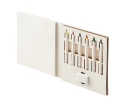 Набор цветных карандашей и листочков для рисования из молочной бумаги 