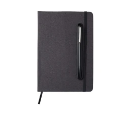 Набор блокнот А5 с магнитным держателем для ручки и подставкой для телефона и металлической шариковой ручкой 