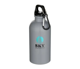 Oregon одностенная бутылка для воды с карабином, изготовленная из нержавеющей стали, сертифицированной по стандарту RCS, объемом 400 мл - Серый