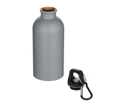 Oregon одностенная бутылка для воды с карабином, изготовленная из нержавеющей стали, сертифицированной по стандарту RCS, объемом 400 мл - Серый