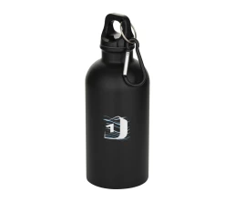 Oregon одностенная бутылка для воды с карабином, изготовленная из нержавеющей стали, сертифицированной по стандарту RCS, объемом 400 мл - Черный