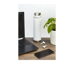 Бутылка для воды с вакуумной изоляцией Thor объемом 650 мл из переработанной нержавеющей стали, сертифицированной по стандарту RCS - Зеленый лесной