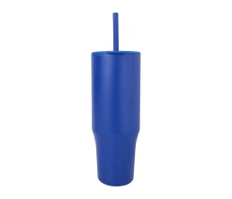Brady термостакан с силиконовой трубочкой, объемом 900 мл, сертифицированный согласно RCS - Ярко-синий
