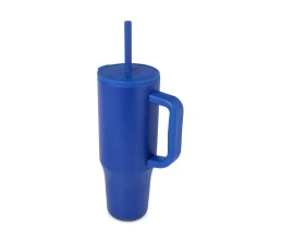 Brady термостакан с силиконовой трубочкой, объемом 900 мл, сертифицированный согласно RCS - Ярко-синий