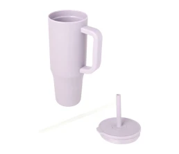 Brady термостакан с силиконовой трубочкой, 900 мл, сертифицированный согласно RCS- Сиреневый