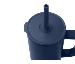 Brady термостакан с силиконовой трубочкой, объемом 900 мл, сертифицированный согласно RCS - Темно - синий
