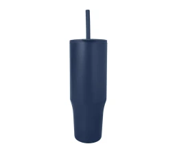 Brady термостакан с силиконовой трубочкой, объемом 900 мл, сертифицированный согласно RCS - Темно - синий