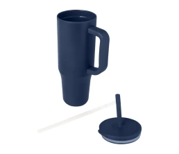 Brady термостакан с силиконовой трубочкой, объемом 900 мл, сертифицированный согласно RCS - Темно - синий