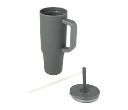 Brady термостакан с силиконовой трубочкой, 900 мл, сертифицированный согласно RCS- Серый