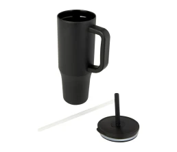 Brady термостакан с силиконовой трубочкой, 900 мл, сертифицированный согласно RCS- Черный