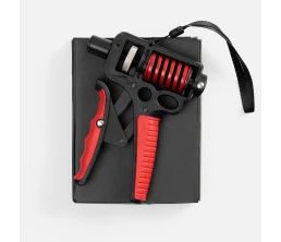 Эспандер кистевой пружинный Motive Power, черный с красным