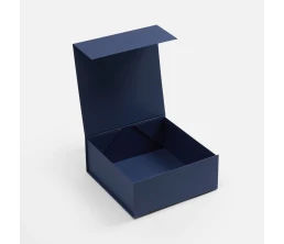 Коробка складная Quadra Fold, темно-синяя