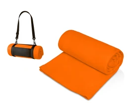 Плед «Нежность» с плечевым ремнем, оранжевый