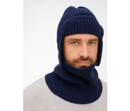 Шапка-ушанка Catch Match, темно-синяя