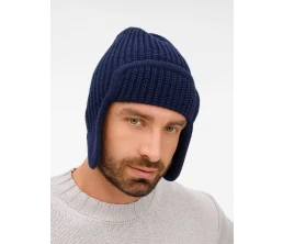 Шапка-ушанка Catch Match, темно-синяя