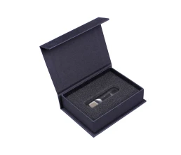 Металлическая флешка со сканером отпечатков пальцев в подарочной упаковке на 128 Гб, серебристый