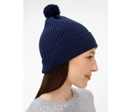 Шапка Catch Match с помпоном, темно-синяя