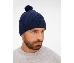 Шапка Catch Match с помпоном, темно-синяя