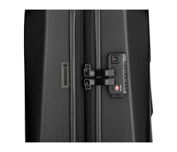 Чемодан WENGER Prymo, чёрный, малый, 40х55х20 см, 36 л, ABS+PC