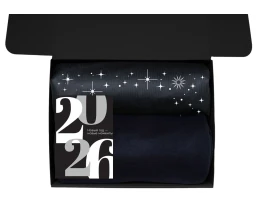 Подарочный набор с палантином и термокружкой, красный