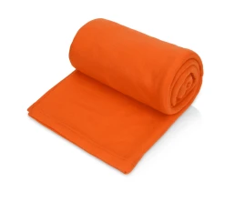 Подарочный набор c пледом, френчпрессом, чаем и медом, оранжевый