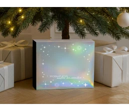 Подарочная коробка с голографическим шубером «Aurora», XL, вн. размер 300х235х105 мм.