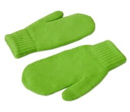 Подарочный набор с варежками, шарфом и термосом, зеленое яблоко