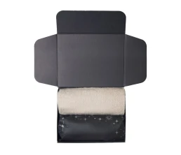 Подарочный набор с пледом, увлажнителем и попкорном, бежевый