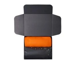 Подарочный набор с пледом, свечой и диффузором, оранжевый