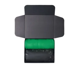 Подарочный набор с пледом, свечой и диффузором, зеленый