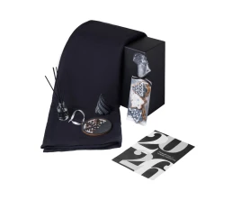 Подарочный набор с пледом, свечой и диффузором, черный