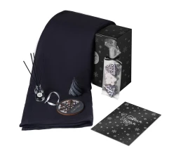 Подарочный набор с пледом, свечой и диффузором, черный