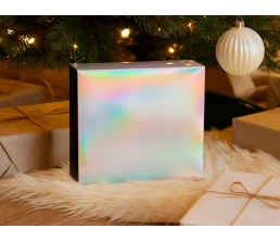 Подарочная коробка с голографическим шубером без печати 